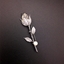 Show details for Platinum Plated Swarovski Element Brooche with Worldwide Shipping