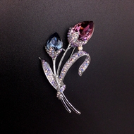 Show details for Trendy Platinum Plated Swarovski Element Brooche Factory Direct