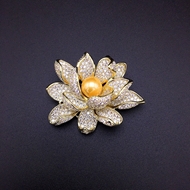 Show details for Eye-Catching White Gold Plated Brooche with No-Risk Refund
