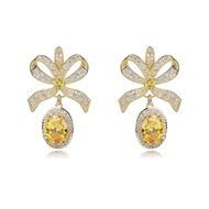 Picture of Bling Big Yellow Dangle Earrings