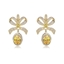 Show details for Bling Big Yellow Dangle Earrings