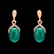 Picture of Zinc Alloy Green Dangle Earrings from Certified Factory