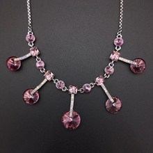 Show details for Irresistible Purple Platinum Plated Short Chain Necklace For Your Occasions