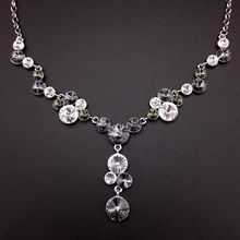 Show details for Designer Platinum Plated White Short Chain Necklace with No-Risk Return