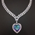 Picture of Bling Big Purple Short Chain Necklace