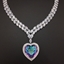 Show details for Bling Big Purple Short Chain Necklace