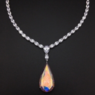 Show details for Big Platinum Plated Short Chain Necklace from Trust-worthy Supplier