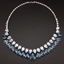 Show details for Zinc Alloy Blue Short Chain Necklace Factory Direct