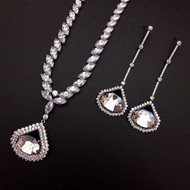 Show details for Unique Swarovski Element Big 2 Piece Jewelry Set
