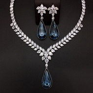Show details for Good Quality Swarovski Element Zinc Alloy 2 Piece Jewelry Set