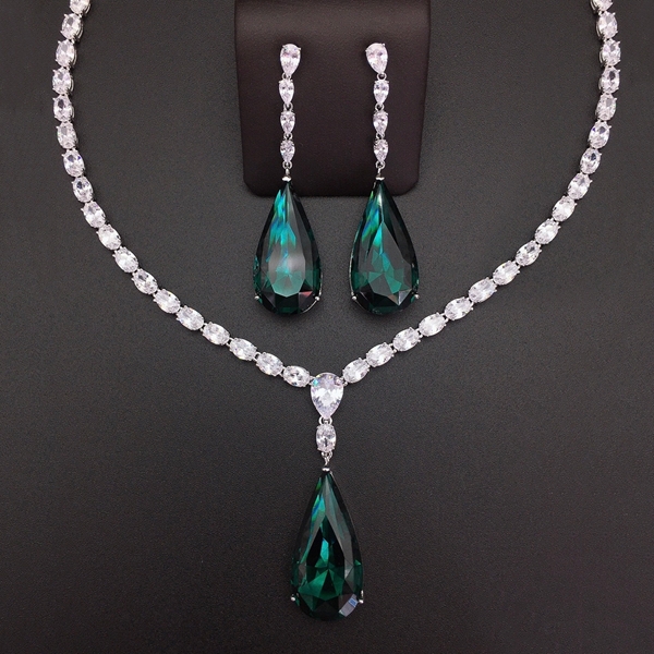 Picture of Top Swarovski Element Big 2 Piece Jewelry Set