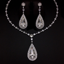 Show details for Affordable Platinum Plated White 2 Piece Jewelry Set From Reliable Factory