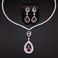 Show details for Inexpensive Platinum Plated Swarovski Element 2 Piece Jewelry Set from Reliable Manufacturer