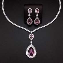 Show details for Inexpensive Platinum Plated Swarovski Element 2 Piece Jewelry Set from Reliable Manufacturer