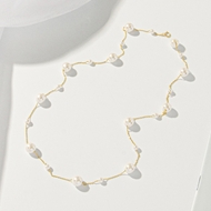 Picture of Delicate White Y Necklace with No-Risk Refund