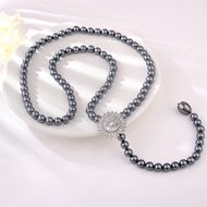 Show details for Copper or Brass Artificial Pearl Y Necklace From Reliable Factory