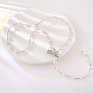 Show details for Classic Artificial Pearl Y Necklace of Original Design