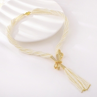 Show details for Hypoallergenic Gold Plated Copper or Brass Y Necklace with Easy Return