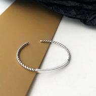 Picture of Fancy Small 925 Sterling Silver Fashion Bangle