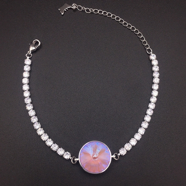 Picture of Zinc Alloy Pink Fashion Bracelet with Unbeatable Quality