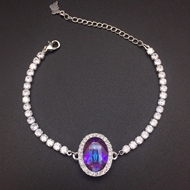 Show details for Charming Purple Zinc Alloy Fashion Bracelet As a Gift