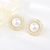 Picture of Attractive White Medium Stud Earrings Best Price