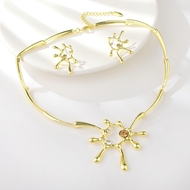 Show details for Dubai Artificial Crystal 2 Piece Jewelry Set with Worldwide Shipping