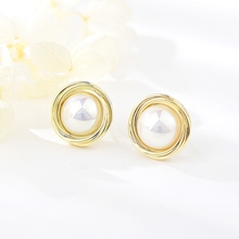 Show details for Classic Gold Plated Stud Earrings with Worldwide Shipping
