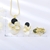 Picture of Superior Quality Coffee Gold Plated Zine-Alloy 2 Pieces Jewelry Sets