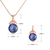 Picture of Good Artificial Crystal Purple 2 Piece Jewelry Set
