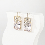 Picture of Copper or Brass Cubic Zirconia Dangle Earrings Online Only