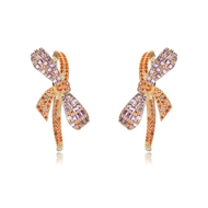 Picture of Copper or Brass Cubic Zirconia Dangle Earrings from Certified Factory