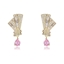 Show details for Luxury Pink Dangle Earrings with Worldwide Shipping