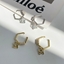Show details for Delicate White Clip On Earrings with No-Risk Return