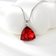 Show details for Buy Platinum Plated Red Pendant Necklace with Wow Elements
