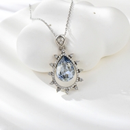 Show details for Unique Swarovski Element Zinc Alloy Pendant Necklace