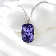 Show details for Attractive Purple Swarovski Element Pendant Necklace For Your Occasions