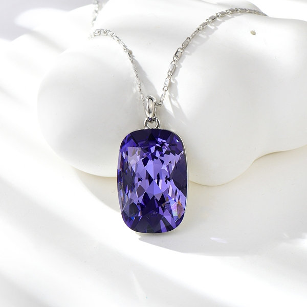 Picture of Attractive Purple Swarovski Element Pendant Necklace For Your Occasions