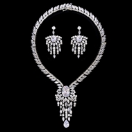 Show details for Delicate Cubic Zirconia Luxury 2 Piece Jewelry Set