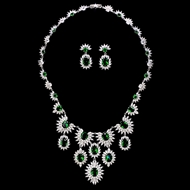 Show details for Featured Green Cubic Zirconia 2 Piece Jewelry Set with Full Guarantee