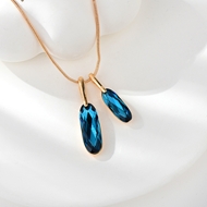 Show details for Fancy Small Rose Gold Plated Pendant Necklace