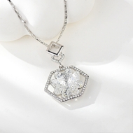 Show details for Fancy Small White Pendant Necklace