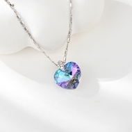 Show details for Pretty Swarovski Element Colorful Pendant Necklace