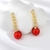 Picture of Fast Selling Red Gold Plated Dangle Earrings