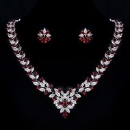 Show details for Bling Big Cubic Zirconia 2 Piece Jewelry Set