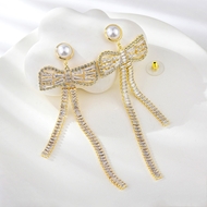 Show details for Need-Now White Gold Plated Dangle Earrings from Editor Picks