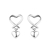 Picture of 925 Sterling Silver Platinum Plated Stud Earrings with Member Discount