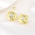 Picture of Designer Gold Plated White Stud Earrings Online
