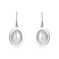 Picture of Great Value White 925 Sterling Silver Dangle Earrings with Full Guarantee