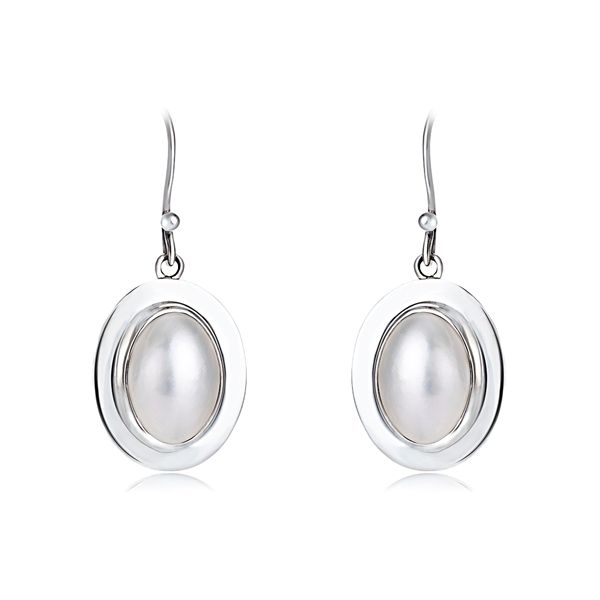 Picture of Great Value White 925 Sterling Silver Dangle Earrings with Full Guarantee